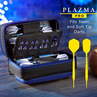 Casemaster Plazma Pro Dart Case Black with Sapphire Zipper and Phone Pocket Dart Cases Casemaster 