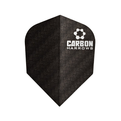 Carbon Flights Standard Black Dart Flights Harrows 