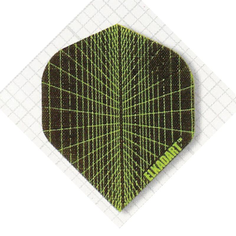 Elkadart Nylon Standard Black/Green Flights Dart Flights Elkadart 