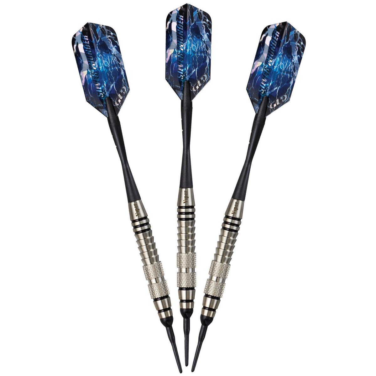 [REFURBISHED] Viper Silver Thunder Darts Soft Tip Darts 2 Knurled Rings 18 Grams Refurbished GLD Products