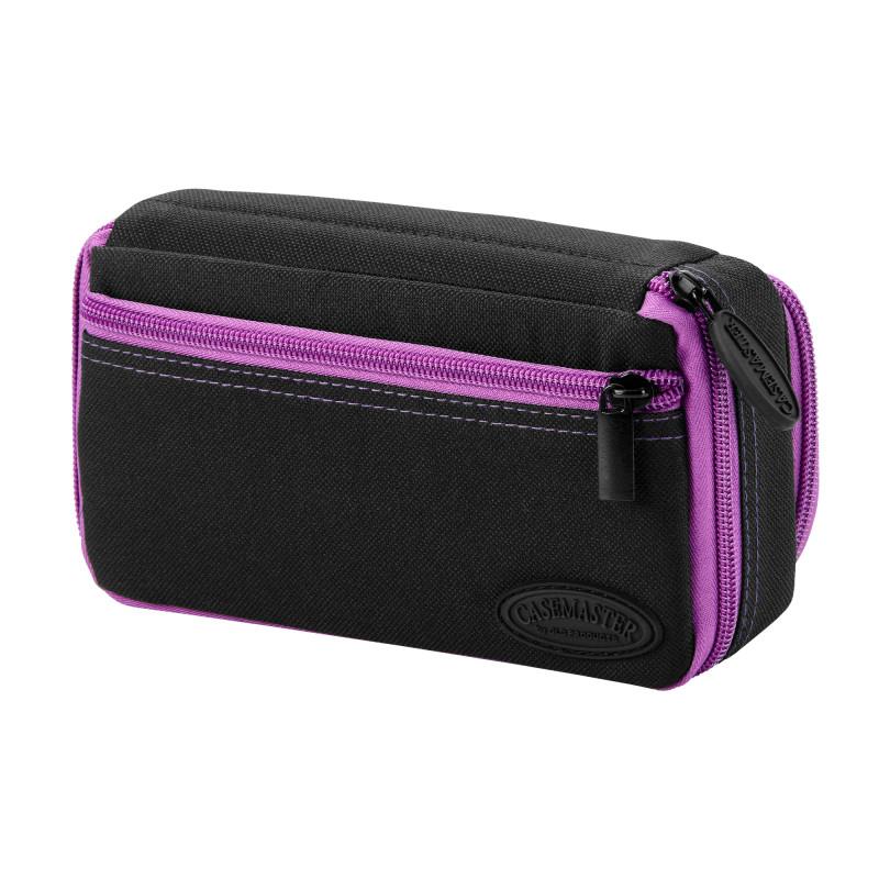 Casemaster Plazma Plus Dart Case Black with Amethyst Zipper and Phone Pocket Dart Cases Casemaster 