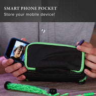 [REFURBISHED] Casemaster Plazma Plus Dart Case Black with Green Trim and Phone Pocket Refurbished Refurbished GLD Products 