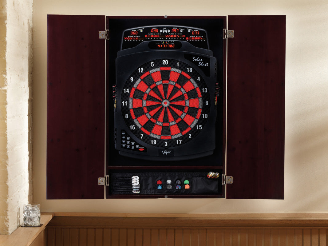 Viper Metropolitan Mahogany Soft Tip Dartboard Cabinet