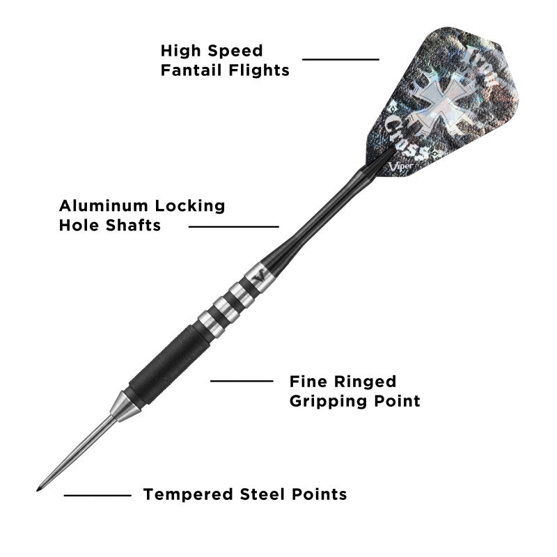 Viper Desperado 80% Tungsten Steel Tip Darts Iron Cross 24 Grams