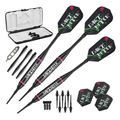 Viper Vanity Dart Bitch Soft Tip Darts 16 Grams, Viper Underground Pool Bitch Cue, and Casemaster Q-Vault Supreme Black Cue Case Billiards Viper 