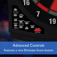 Dartboard control panel with labeled gray buttons and one red Start Game button