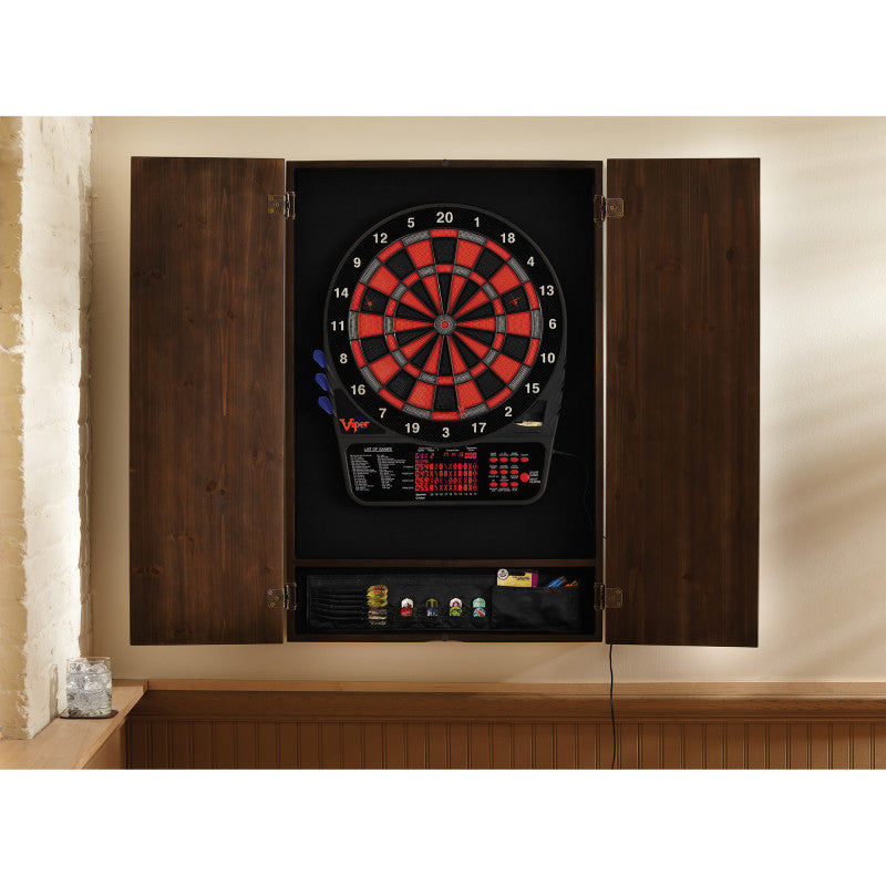 Viper Metropolitan Soft Tip Dartboard Cabinet Espresso