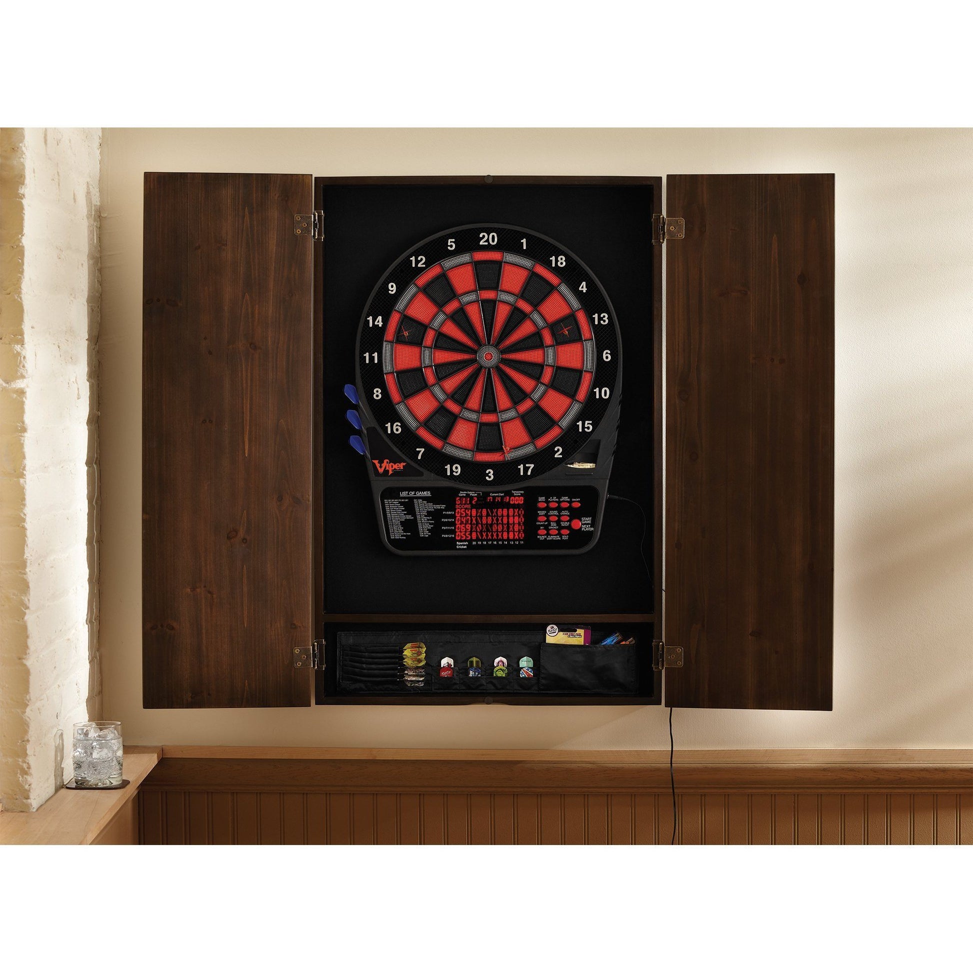 [REFURBISHED] Viper Metropolitan Espresso Soft Tip Dartboard Cabinet Refurbished Refurbished GLD Products 