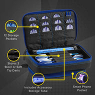 [REFURBISHED] Casemaster Plazma Plus Dart Case Black with Sapphire Zipper and Phone Pocket Refurbished Refurbished GLD Products 