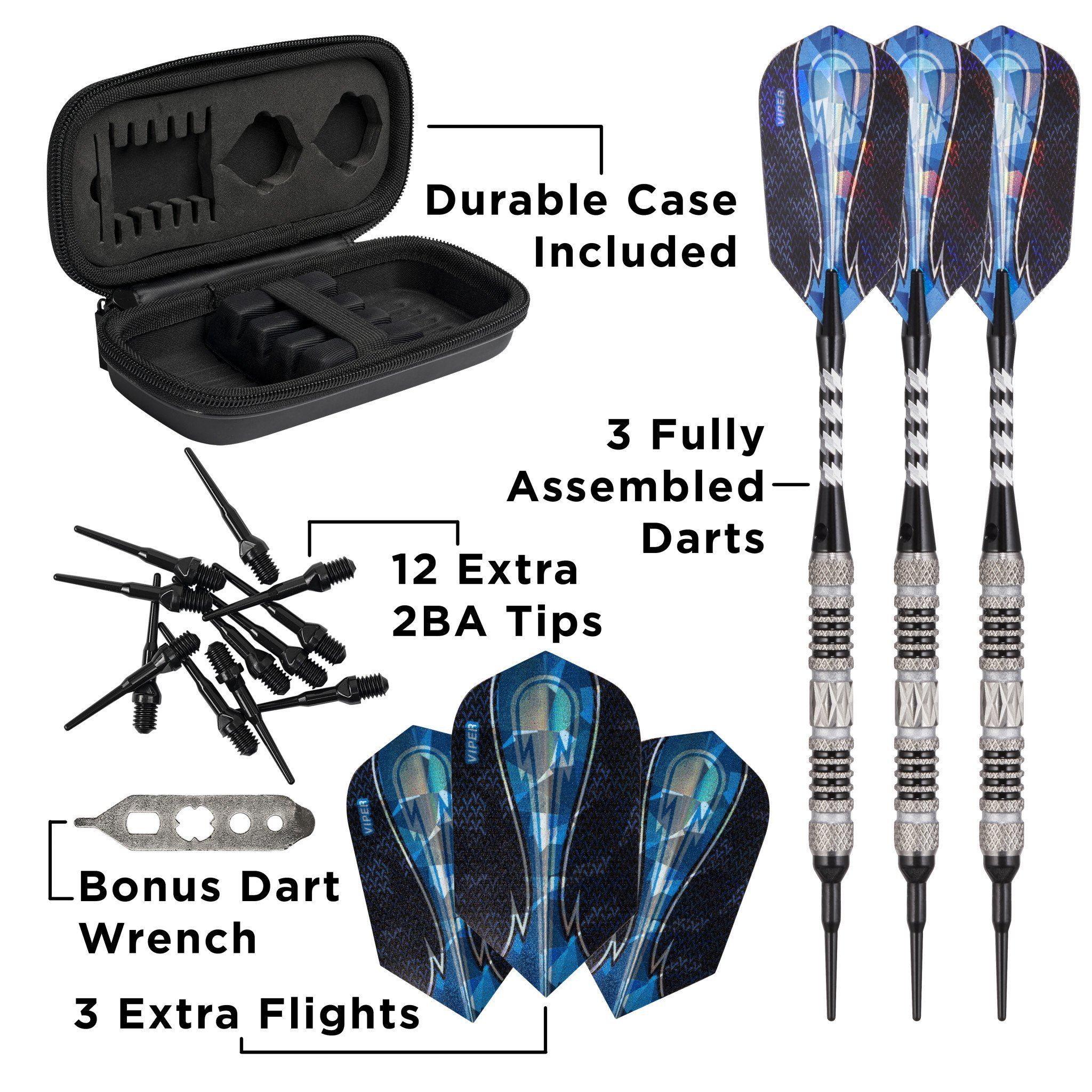 [REFURBISHED] Viper Astro Darts 80% Tungsten Soft Tip Darts Black Rings Refurbished Refurbished GLD Products 