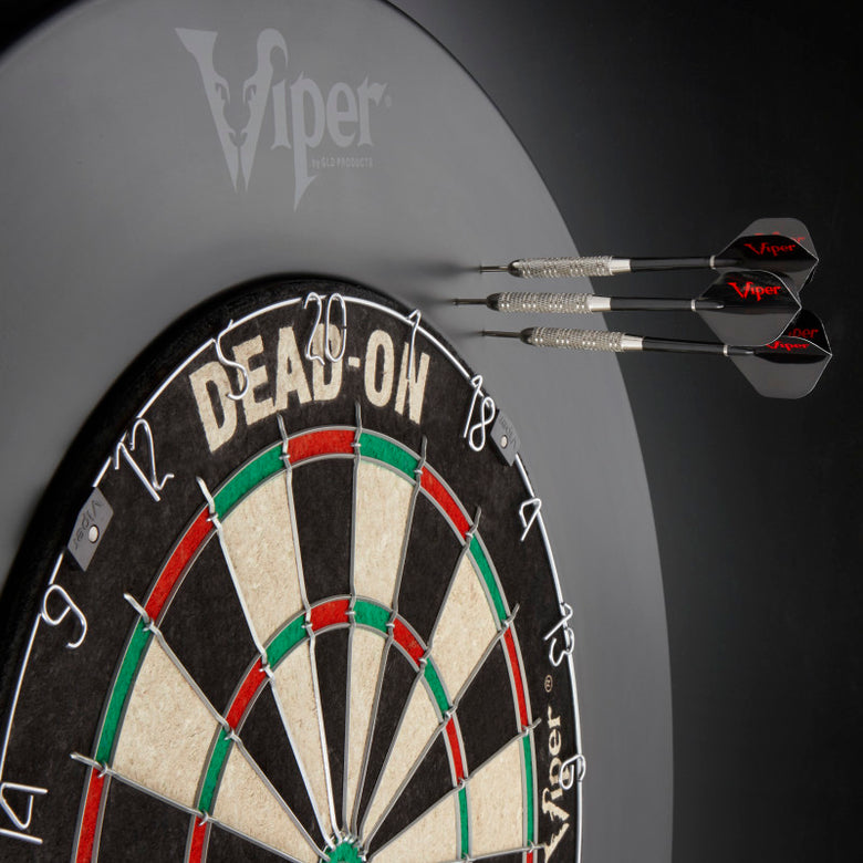 Viper Dead On Sisal Dartboard, Two Sets Starter Darts, Viper Guardian Black