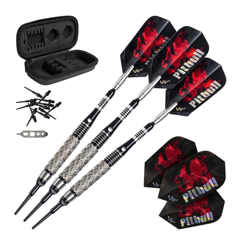 Viper Pitbull Darts 90% Tungsten Soft Tip Darts Diamond Cut Barrel 18 Grams Soft-Tip Darts Viper 