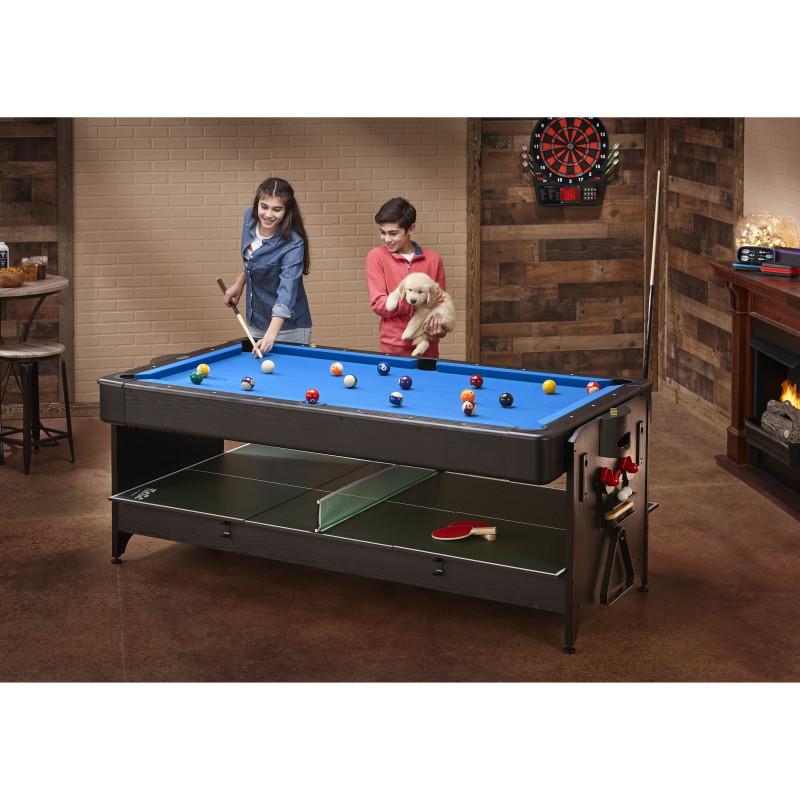 Fat Cat Original 3-in-1 Blue 7' Pockey™ Multi-Game Table Multi-Tables Fat Cat 