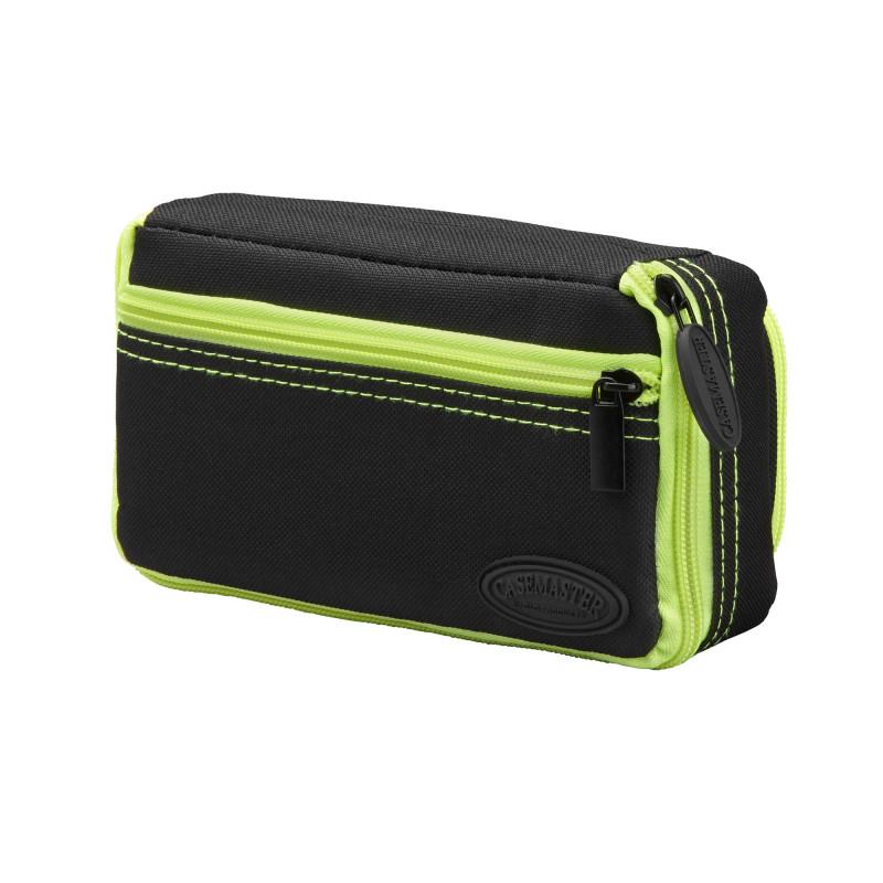 Casemaster Plazma Plus Dart Case Black with Yellow Trim and Phone Pocket Dart Cases Casemaster 