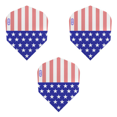 V-75 Dart Flights Standard American Flag Translucent Classic