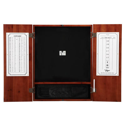 Viper League Sisal Dartboard, Metropolitan Cinnamon Cabinet, Shadow Buster Dartboard Lights & Padded Dart Mat Darts Viper 