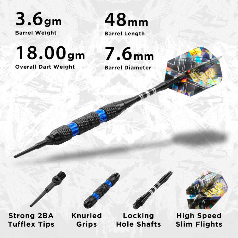 Viper Black Ice Blue Soft Tip Darts 18 Grams