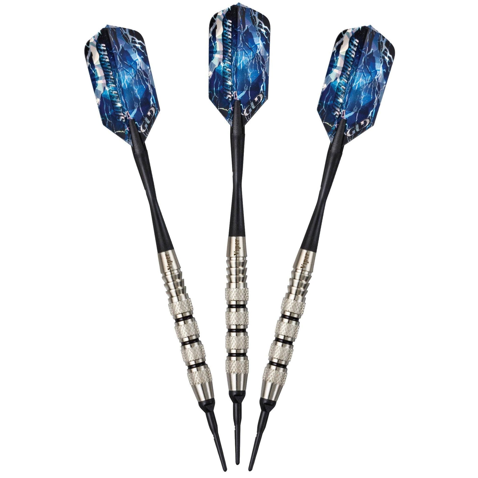 [REFURBISHED] Viper Silver Thunder Darts Soft Tip Darts 4 Knurled Rings 16 Grams Refurbished GLD Products