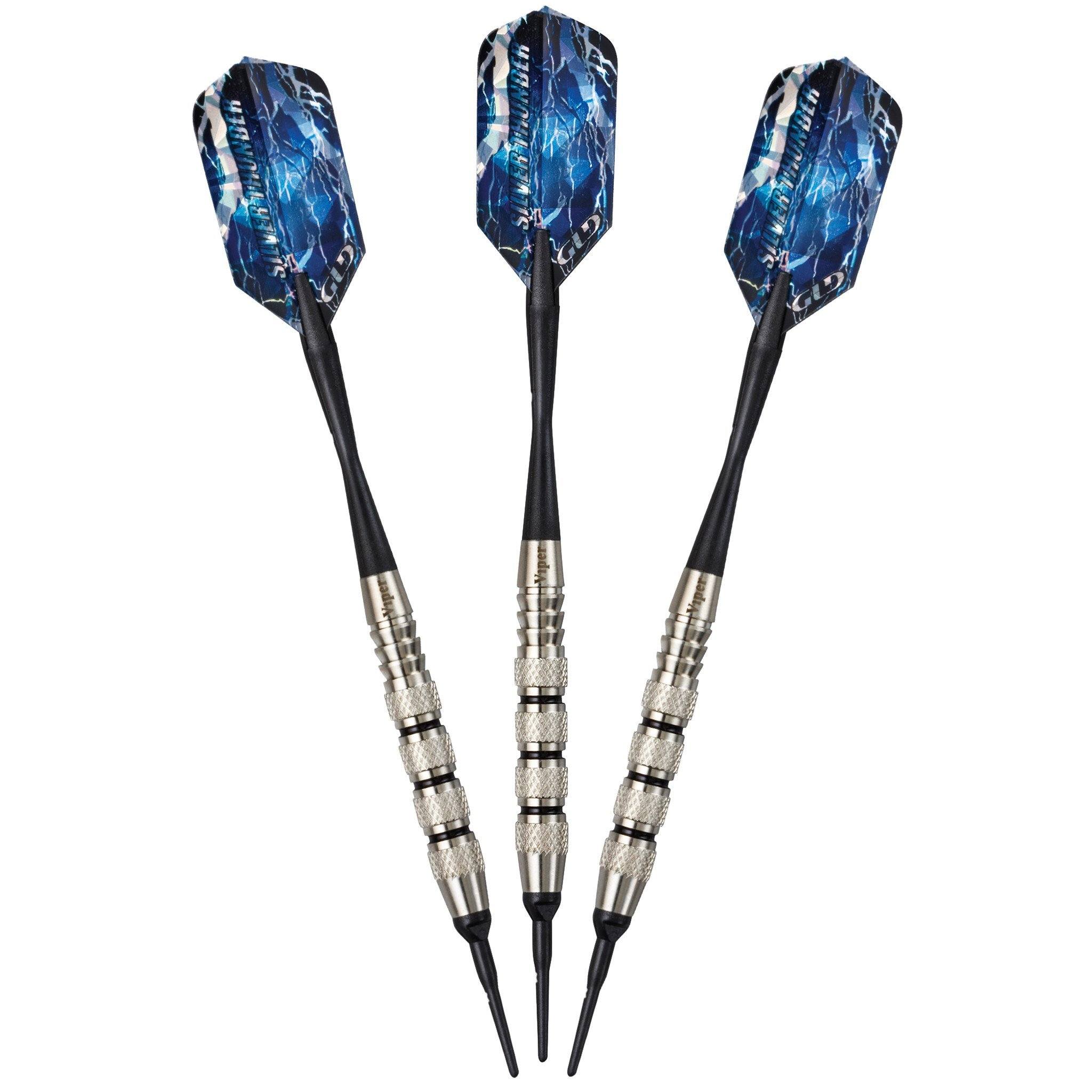 [REFURBISHED] Viper Silver Thunder Darts Soft Tip Darts 4 Knurled Rings 16 Grams Refurbished Refurbished GLD Products 