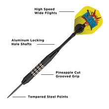Load image into Gallery viewer, Viper Comix Steel Tip Darts Black 22 Grams

