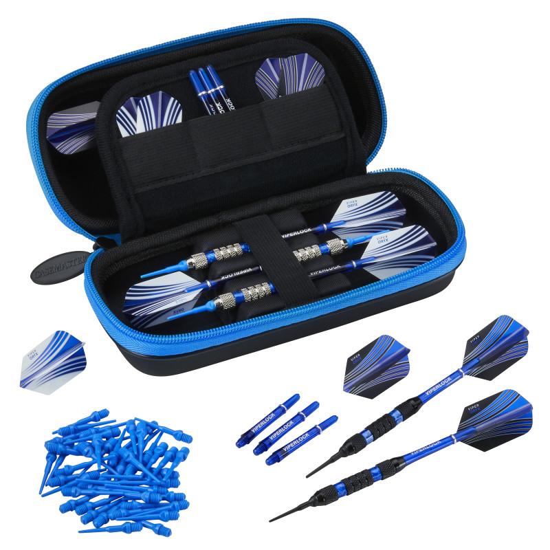 Casemaster Sentry Dart Case and Two Sets of Viper Soft Tip Darts 18 Grams Blue Soft-Tip Darts Viper 