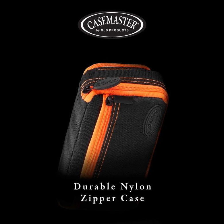 Casemaster Plazma Plus Dart Case Black with Orange Trim and Phone Pocket Dart Cases Casemaster 