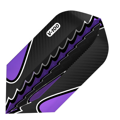 Viper Black Flux Dart Flights Slim Purple