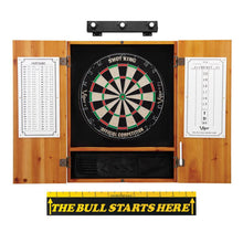Load image into Gallery viewer, Viper Shot King Sisal Dartboard, Metropolitan Oak Cabinet, Shadow Buster Dartboard Lights &amp; &quot;The Bull Starts Here&quot; Throw Line Marker Darts Viper 
