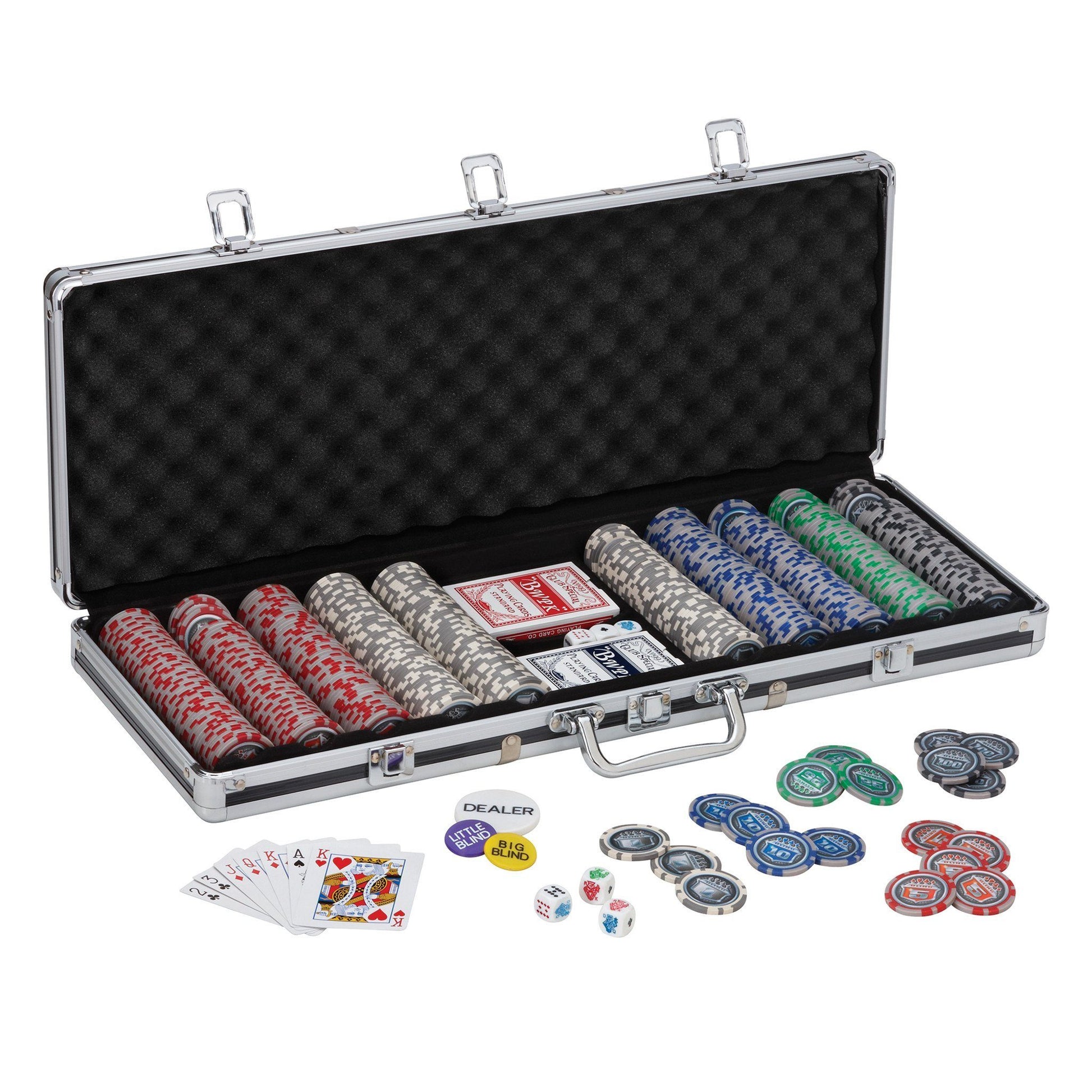 [REFURBISHED] Fat Cat Bling 13.5 Grams 500Ct Poker Chip Set Refurbished Refurbished GLD Products 