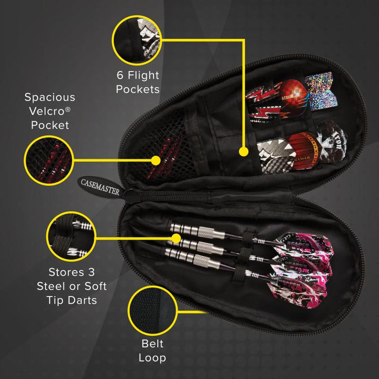 Casemaster Quiver Black Dart Case Dart Cases Casemaster 