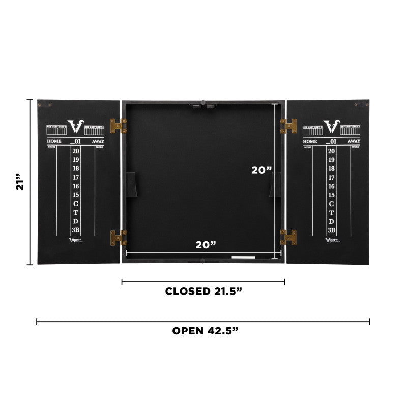 Viper Hideaway Dartboard Cabinet with Reversible Traditional and Baseball Dartboard