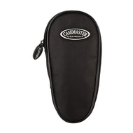 Black oval zippered dart case with Casemaster by GLD Products badge and side zipper pull