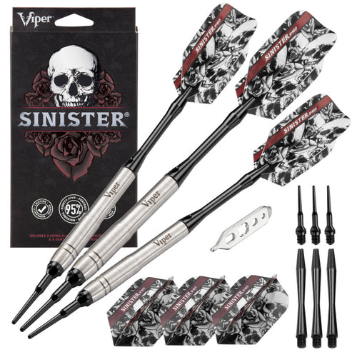 Viper Sinister 95% Tungsten Soft Tip Darts Grooved Barrel 18 Grams