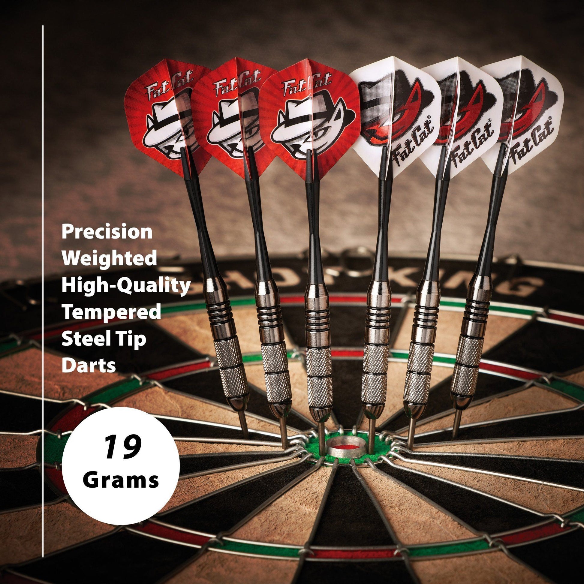 [REFURBISHED] Fat Cat Twin Pack Steel Tip Darts 19 Grams Refurbished Refurbished GLD Products 