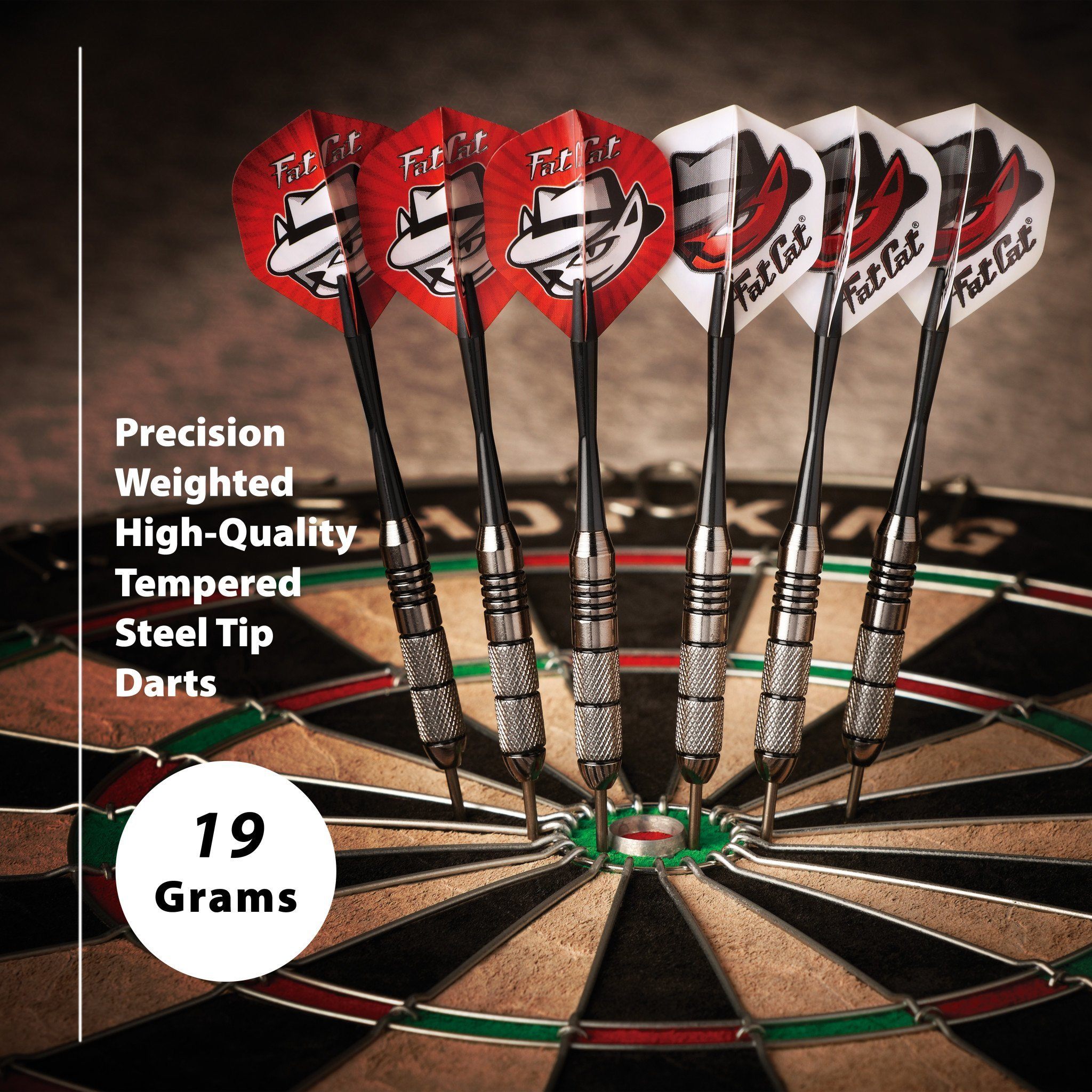 [REFURBISHED] Fat Cat Twin Pack Steel Tip Darts 19 Grams Refurbished Refurbished GLD Products 