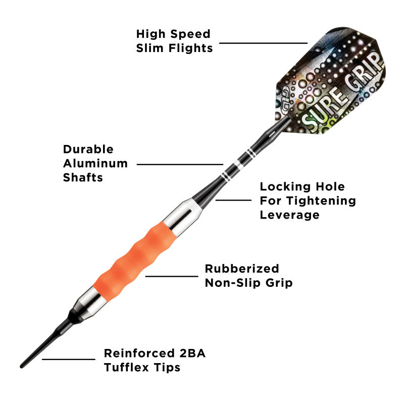 Viper Sure Grip Soft Tip Darts Orange 16 Grams