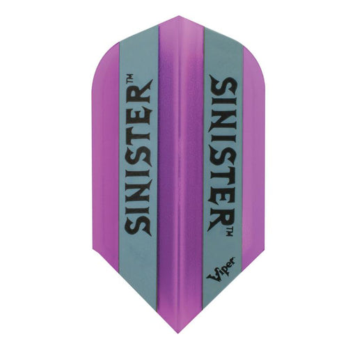 V-100 Sinister Flights Slim Translucent Purple Dart Flights Viper 