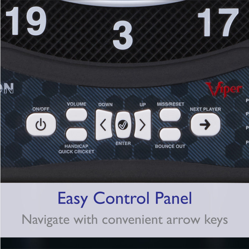 Viper Ion Illuminated Electronic Dartboard, 15.5