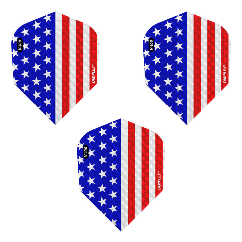 Viper Dimplex Dart Flights Standard American Flag Metallic Vertical