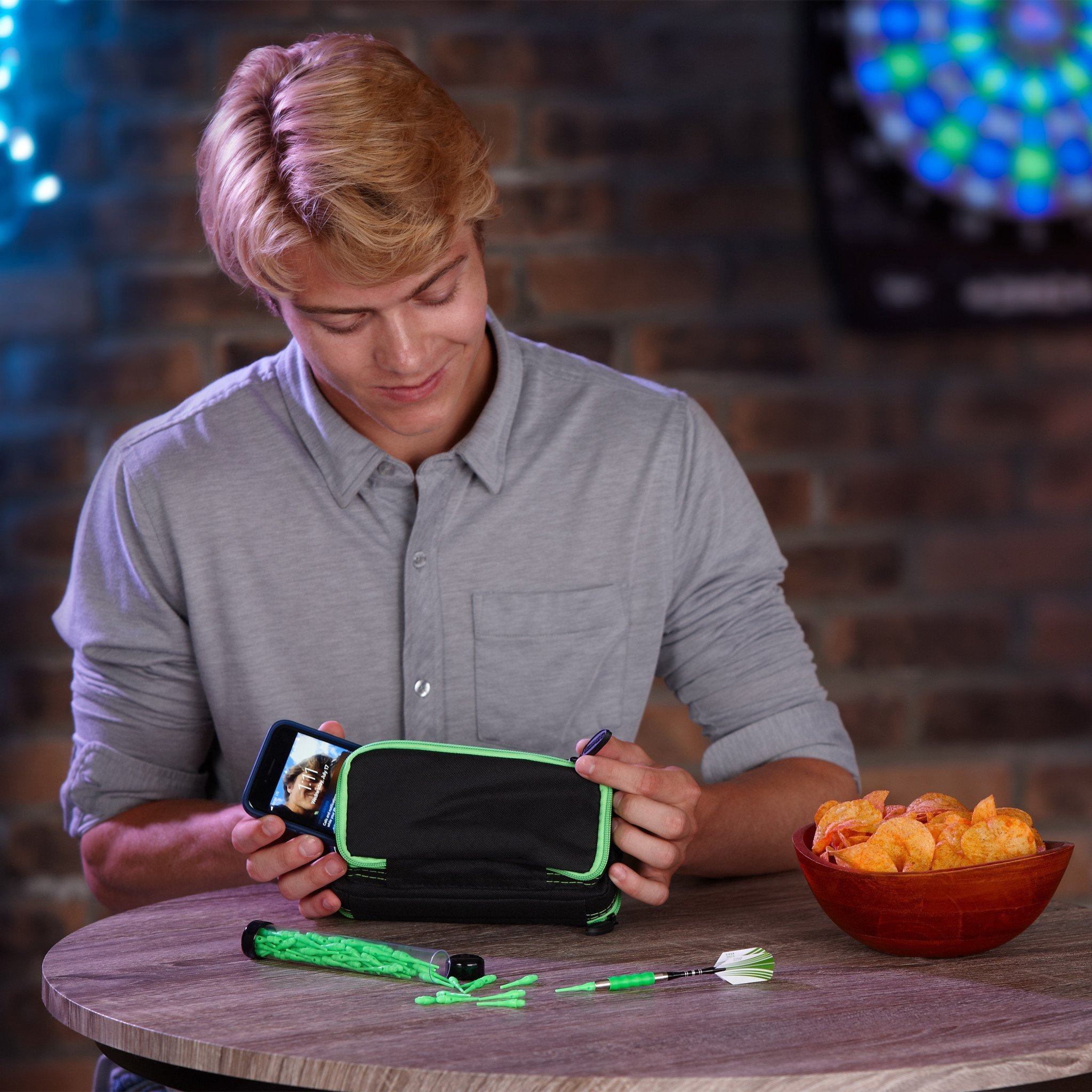 [REFURBISHED] Casemaster Plazma Plus Dart Case Black with Green Trim and Phone Pocket Refurbished Refurbished GLD Products 