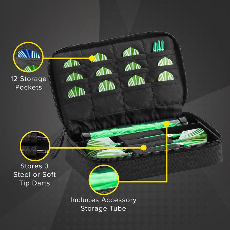 Casemaster Plazma Dart Case with Black Zipper Dart Cases Casemaster 