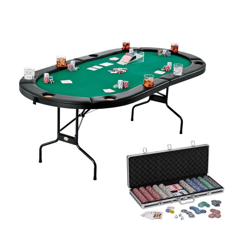 Fat Cat Texas Hold'em Table & Bling Chip Set Casino Bundles Fat Cat 