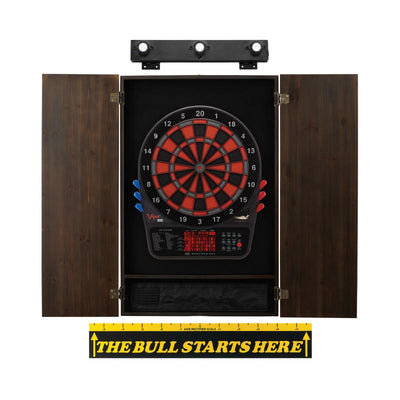 Viper 800 Electronic Dartboard, Metropolitan Espresso Cabinet, Throw Line Marker & Shadow Buster Dartboard Light Bundle Darts Viper 