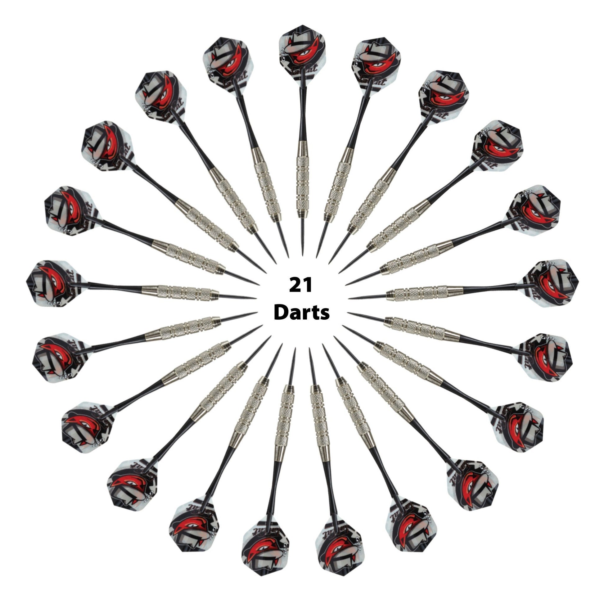 [REFURBISHED] Fat Cat Darts in a Jar Steel Tip 19 Grams 21 Count Refurbished Refurbished GLD Products 