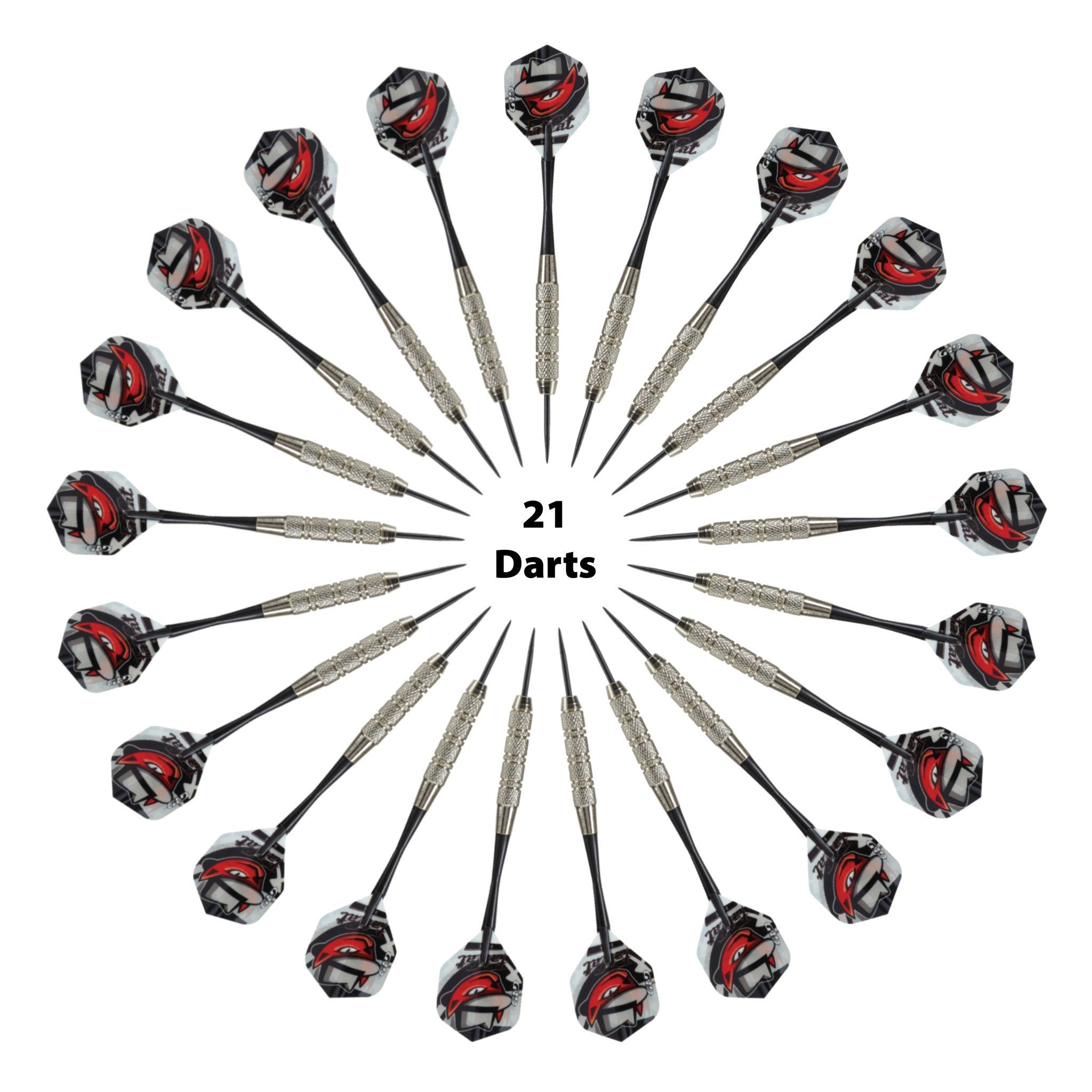 [REFURBISHED] Fat Cat Darts in a Jar Steel Tip 19 Grams 21 Count Refurbished Refurbished GLD Products 