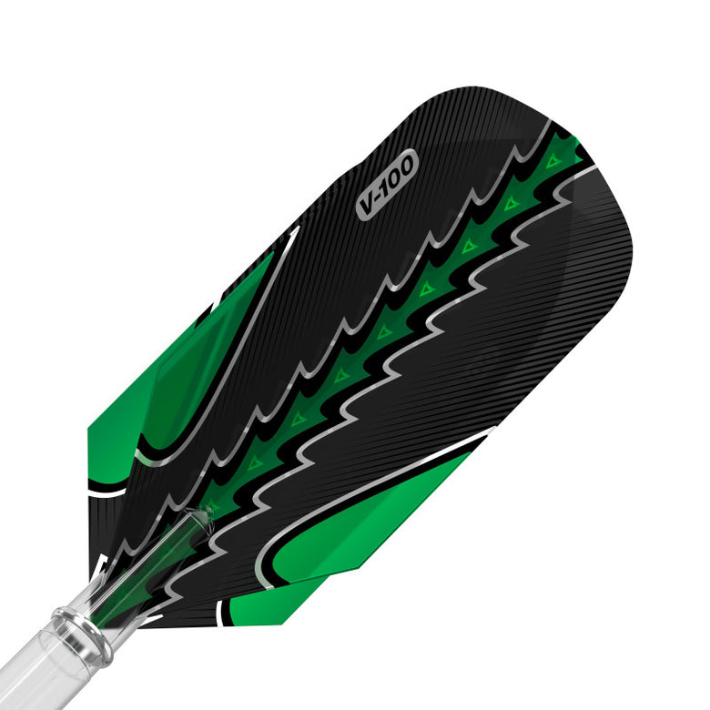 Viper Black Flux Dart Flights Slim Green