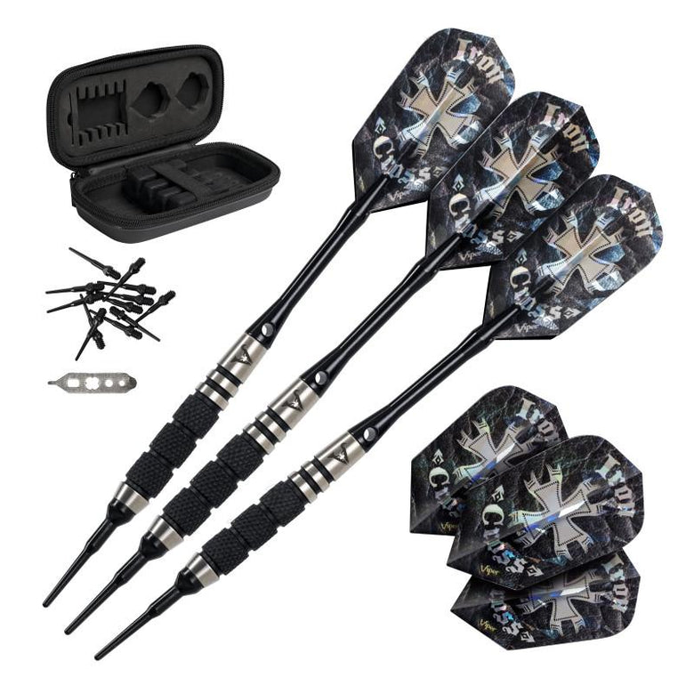 Viper Desperado 80% Tungsten Iron Cross Soft Tip Darts 3 Knurled Rings 18 Grams Soft-Tip Darts Viper 