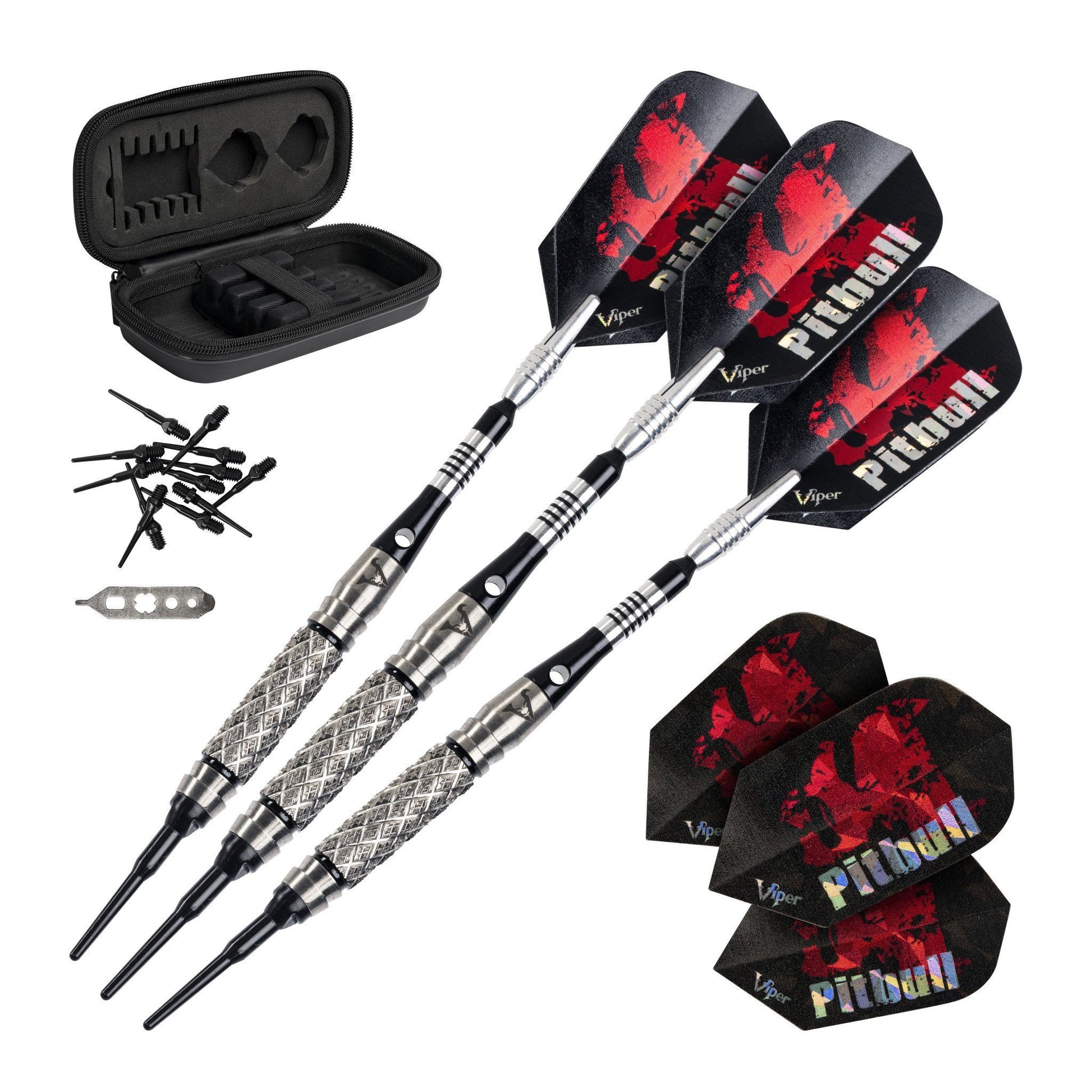 [REFURBISHED] Viper Pitbull Darts 90% Tungsten Soft Tip Darts Diamond Cut and Shark Fin Barrel 18 Grams Refurbished Refurbished GLD Products 