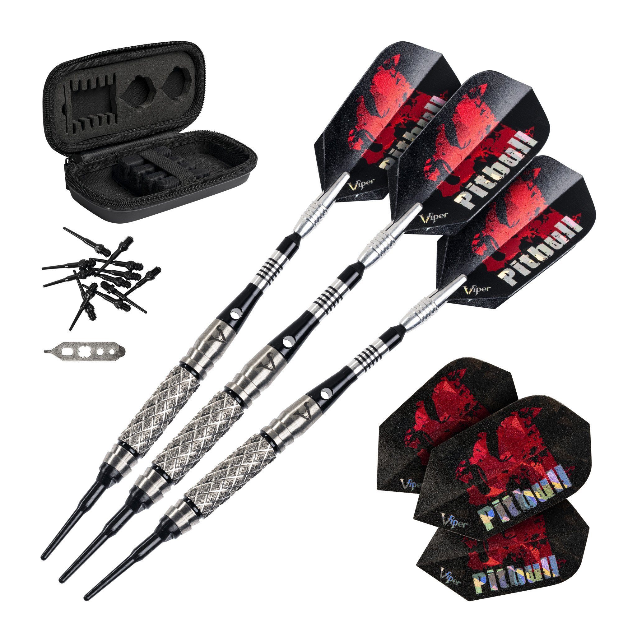 [REFURBISHED] Viper Pitbull Darts 90% Tungsten Soft Tip Darts Diamond Cut and Shark Fin Barrel 18 Grams Refurbished Refurbished GLD Products 