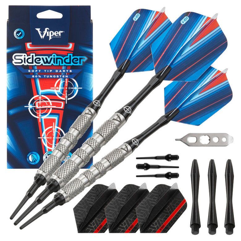 Viper Sidewinder 80% Tungsten Soft Tip Darts Knurled Barrel 18 Grams